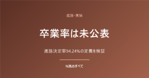 進路・実績 卒業率は未公表 進路決定率94.24%の定義を検証
